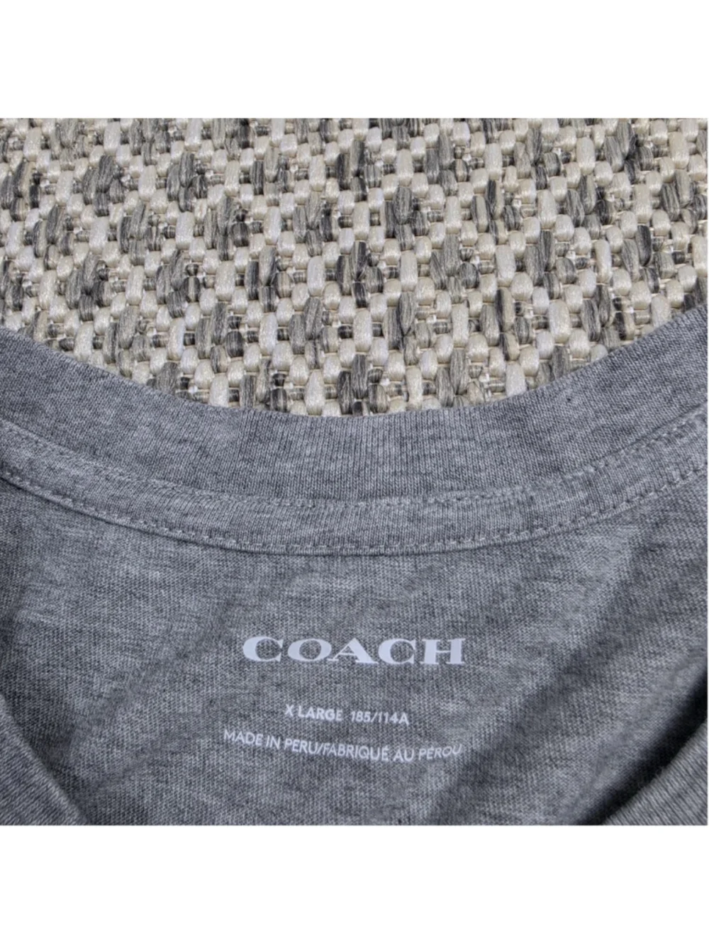 Coach Diary Script Embroidered Graphic T-Shirt Gray Women’s XL